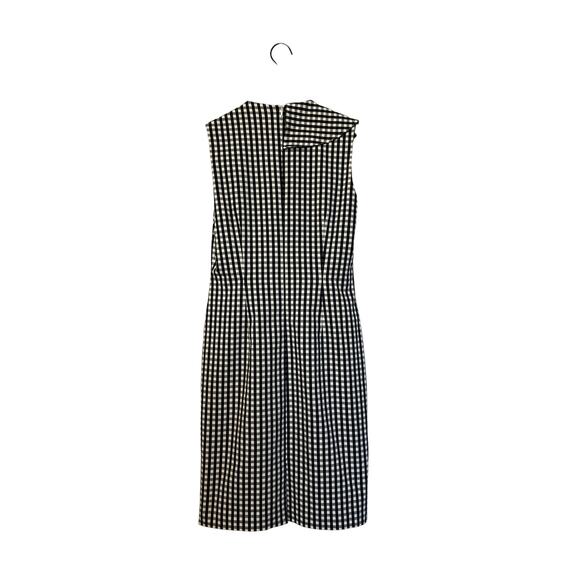 J. McLaughlin Kathryn Gingham Sleeveless Dress Navy White - Picture 5 of 5